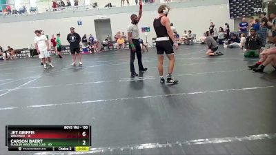 150 lbs Semifinal - Carson Baert, Flagler Wrestling Club vs Jet Griffis, Wolfpack