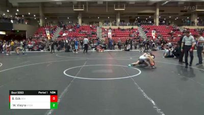 76 lbs Semifinal - Walker Vieyra, Kansas Young Guns Wrestling Cl vs Beau Eck, Brawlers