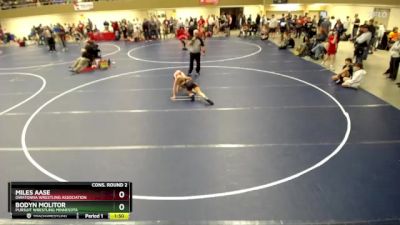 92 lbs Cons. Round 2 - Miles Aase, Owatonna Wrestling Association vs Bodyn Molitor, Pursuit Wrestling Minnesota