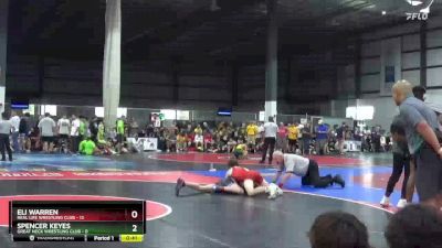 120 lbs Semis & 1st Wb (8 Team) - Spencer Keyes, GREAT NECK WRESTLING CLUB vs Eli Warren, REAL LIFE WRESTLING CLUB