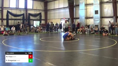 150 lbs Semifinal - Michael Foca, RedNose vs Ricky Bregenzer, Unattached