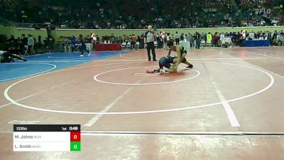 133 lbs Consi Of 32 #2 - Miles Johns, Midwest City Middle School Bombers vs Luke Smith, Broken Arrow