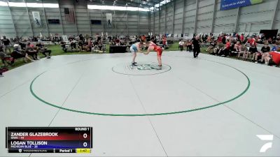 220 lbs Round 1 (8 Team) - Zander Glazebrook, Iowa vs Logan Tollison, Michigan Blue