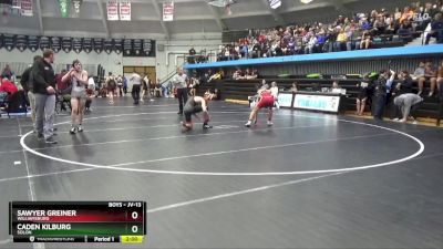 JV-13 lbs Round 1 - Sawyer Greiner, Williamsburg vs Caden Kilburg, Solon