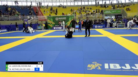 ANA LUIZA OLIVEIRA NASCIMENTO vs NICOLLY KETHELEN DE ASSIS E SILV 2024 Brasileiro Jiu-Jitsu IBJJF