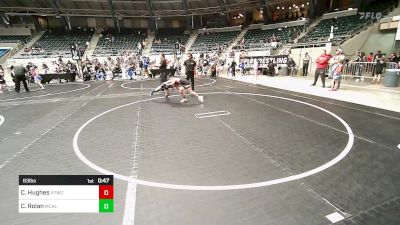 83 lbs Semifinal - Cannon Hughes, Verdigris Youth Wrestling vs Creed Rolan, Mcalester Youth Wrestling