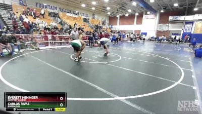 285 lbs Cons. Round 3 - Everett Heninger, Newport Harbor vs Carlos Rivas, Burroughs