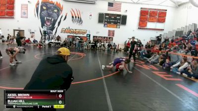 85 lbs Cons. Round 3 - Aksel Brown, Powell Wrestling Club vs Elijah Hill, Thermopolis Wrestling Club