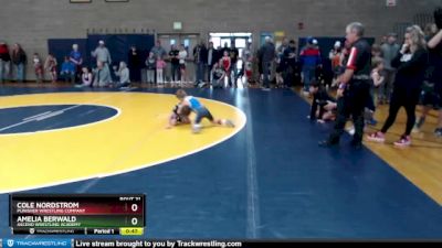 45-49 lbs Quarterfinal - Cole Nordstrom, Punisher Wrestling Company vs Amelia Berwald, Ascend Wrestling Academy