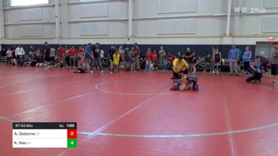 87-94.4 lbs Semifinal - Aria Osborne, OH vs Kenlynn Nau, MI