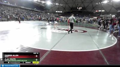 108 lbs 1st Place Match - Clay Fouts, Deer Park Ironman Wrestling Club vs Zander Allen, NWWC