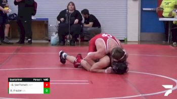 132 lbs Quarterfinal - Griffin VanTichelt, Crown Point vs Robert Frazier, Calumet