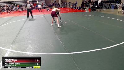 215 lbs Quarterfinals (8 Team) - Aiden Krebs, Springfield vs Matthew Berg, Grand Rapids