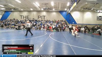 135 lbs Quarterfinal - Griffin Rhoades, Uintah vs Jonah Barron, Riverton Wolf Pack Wrestling