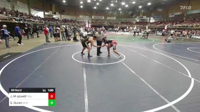 Rr Rnd 2 - Jovanni Morales-powell, Trojan Youth Wrestling vs Gabriel Duran, Westside WC