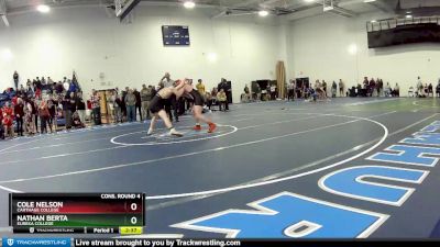 141 lbs Cons. Round 4 - Cole Nelson, Carthage College vs Nathan Berta, Eureka College