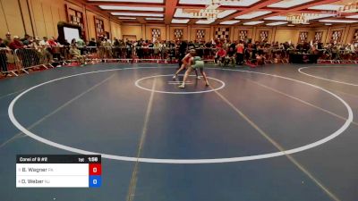 120 lbs Consi Of 8 #2 - Bradley Wagner, Pa vs Dalton Weber, Nj