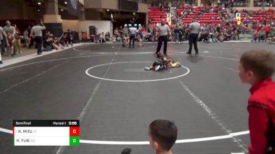 43 lbs Semifinal - Kaleb Millz, Pomona Elite vs Kingstin Fulk, Triumph