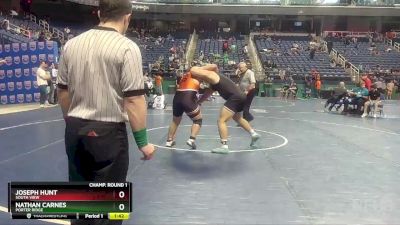 4A 285 lbs Champ. Round 1 - Nathan Carnes, Porter Ridge vs Joseph Hunt, South View