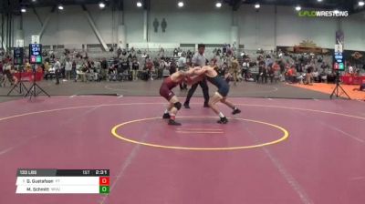 133 lbs Consi of 16 #2 - Dennis Gustafson, Virginia Tech vs Matthew Schmitt, West Virginia