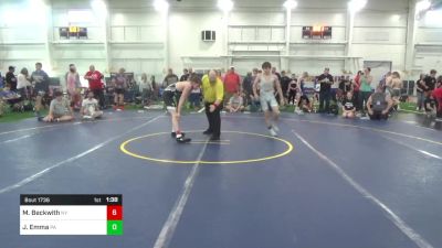 120-C lbs Round Of 32 - Maverick Beckwith, NY vs Jonathan Emma, PA