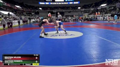 7A 132 lbs Cons. Semi - Brayden Wilson, Opelika Hs vs Hastings Roberts, Vestavia Hills