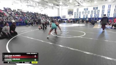 120 lbs Cons. Round 3 - Jaelean Alvarez, Sierra Vista vs Kainani Libunao, Aliso Niguel