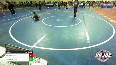 49 lbs Consi Of 16 #1 - Mateo Sierra, OKC Saints Wrestling vs Isaiah Burden, Blanchard Wrestling Club