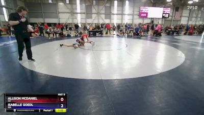 102 lbs Quarterfinal - Allison McDaniel, CO vs Isabelle Goedl, WA