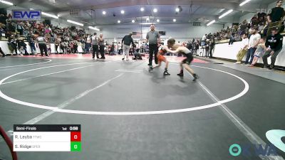 46 lbs Semifinal - Ronnie Leyba, Team Tulsa Wrestling Club vs Shelby Ridge, Sperry Wrestling Club