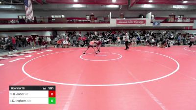 170 lbs Round Of 16 - Braedan Jaber, Whittier vs Cole Ingham, Agawam