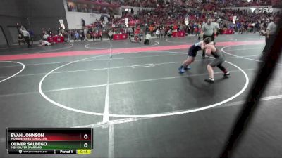 130 lbs Cons. Round 2 - Oliver Salbego, MGM Silver Spartans vs Evan Johnson, Monroe Wrestling Club