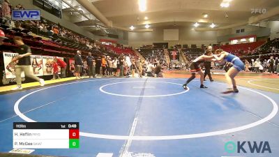 110 lbs Quarterfinal - Hanley Heflin, Pryor Tigers vs Peyton McGee, Skiatook Youth Wrestling