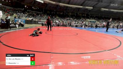 43 lbs Semifinal - Owen De Los Reyes, Kansas Young Guns vs Titan Mascoto, Team Hawaii Aloha