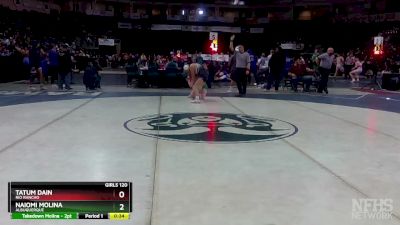 Girls 120 lbs Cons. Semi - Naiomi Molina, Albuquerque vs Tatum Dain, Rio Rancho