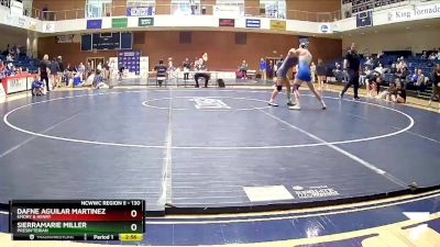 130 lbs Quarterfinal - Dafne Aguilar Martinez, Emory & Henry vs SierraMarie Miller, Presbyterian