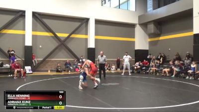 100 lbs Round 3 (4 Team) - Ella Henning, Minnesota Storm vs Adriana Kunz, Minnesota Storm 2