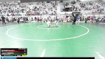 50 lbs Cons. Round 3 - Elizabeth Elliott, PA vs Chelsy Mendoza, DC Elite Wrestling