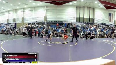 67 lbs Quarterfinal - Holden Davis, OH vs Carson Voorde, IN