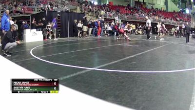 100 lbs Champ. Round 2 - Bostyn Hays, Bennington Wrestling Club vs Micah James, Siouxland Wrestling Academy