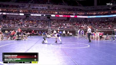 1A-113 lbs Cons. Round 2 - Brayden Maeder, Southwest Valley vs Mason Knapp, West Bend-Mallard