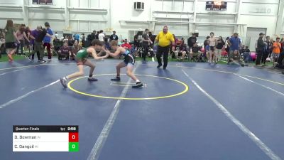 C-102 lbs Quarterfinal - David Bowman, IN vs Cohen Dangcil, MI