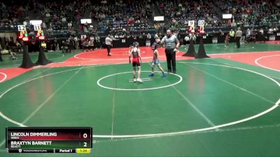 70 lbs Quarterfinal - Lincoln Dimmerling, WBD3 vs Braxtyn Barnett, BEAST1