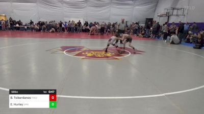 58 lbs Consi Of 8 #1 - Bohdi Tsikerdanos, Frederick vs Easton Hurley, Spring Grove