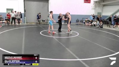 79 lbs Rr2 - Dillon Simpson, Arctic Warriors Wrestling Club vs Westley Bockert, Interior Grappling Academy