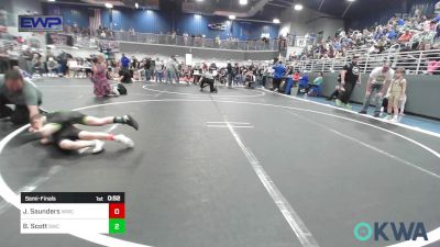 60 lbs Semifinal - Jaxon Saunders, Woodland Wrestling Club vs Bohdi Scott, Salina Wrestling Club