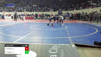 92 lbs Consi Of 8 #1 - Zayde Holmes, Hobart Bearcats vs Beckhem Fields, Stillwater