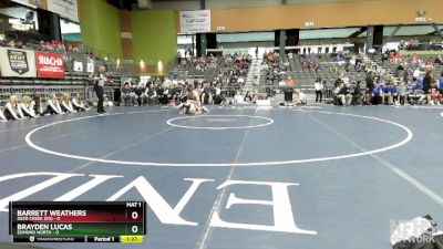 165 lbs Quarterfinals (8 Team) - Brayden Lucas, EDMOND NORTH vs Barrett Weathers, DEER CREEK (ED)