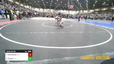 89 lbs Consi Of 8 #2 - TEVON RESTAURO, Will C Wood vs Gage Snook, Syracuse Wrestling Club (Utah)