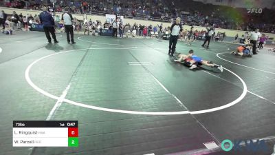 73 lbs Round Of 16 - Lukus Ringquist, HURRICANE WRESTLING ACADEMY vs Will Parcell, Piedmont